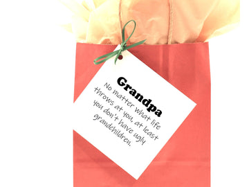 Funny Granddad Birthday Card, Father's Day Card, best Grandkids son daughter, GIFT BAG TAG - humorous humor amusing- on Lucasgift