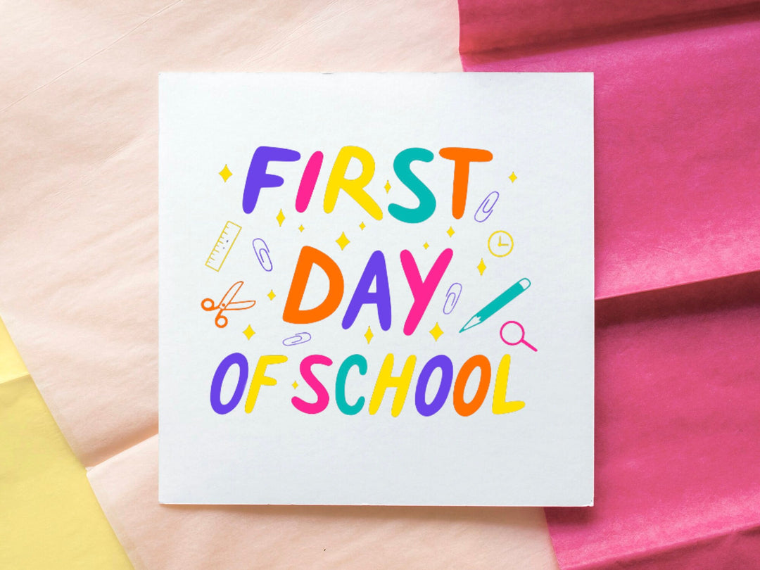 First Day of School Card For Daughter, Granddaughter, Good Luck Card, Back To School Card, 1st Day of Primary, Nursery, Secondary School- on Lucasgift