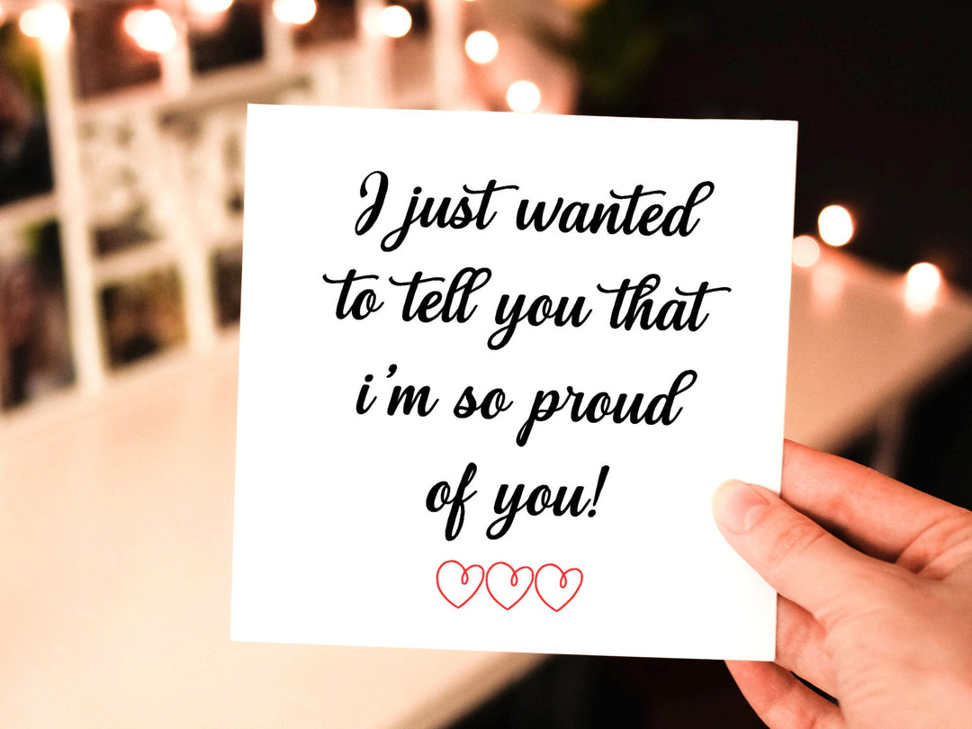PROUD OF YOU Card, Graduation Card, Proud Of You, Gift For Her, Well Done Card For Friend, Congratulations Gift, Promotion Card, New Job- on Lucasgift