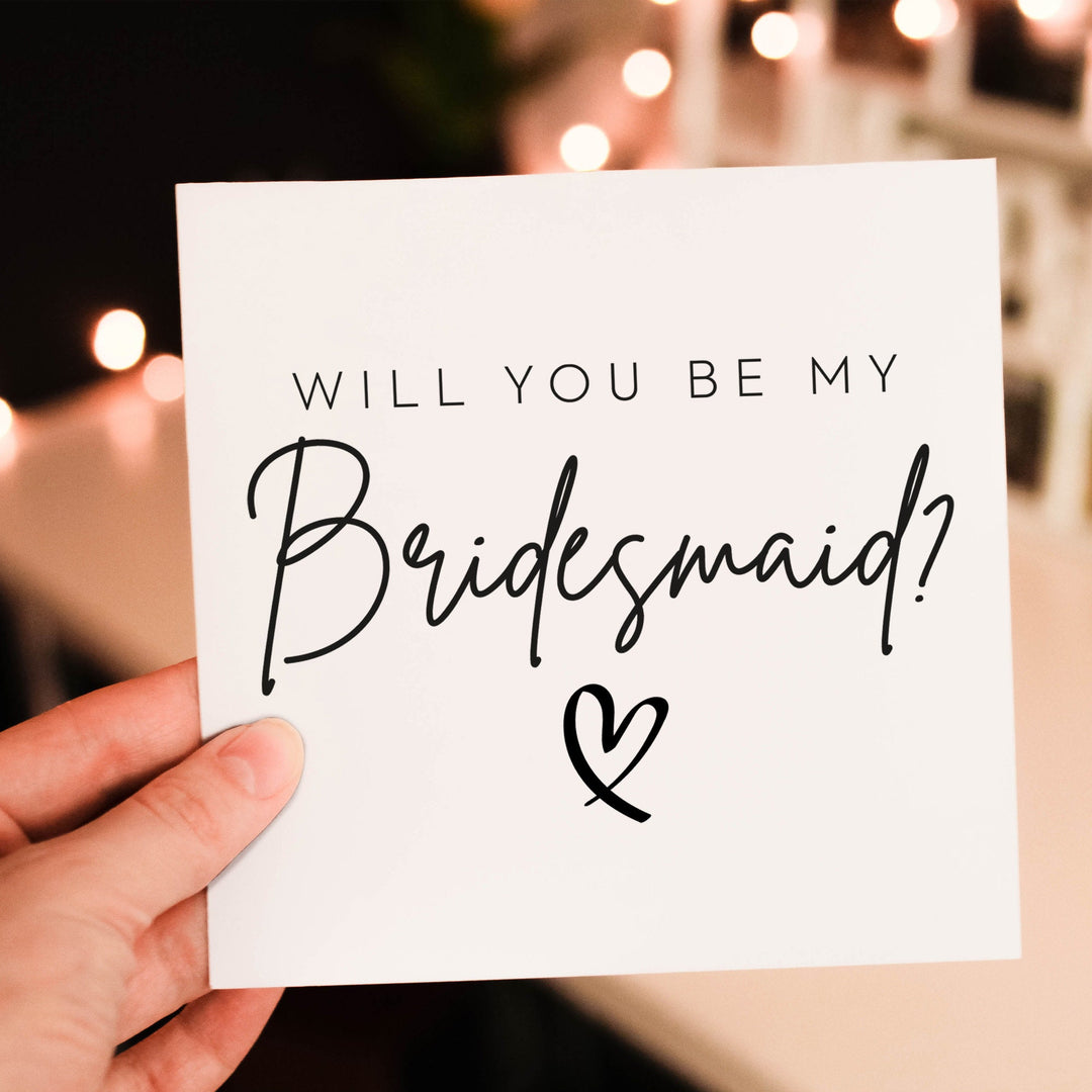 4x4” Bridesmaid Proposal Card - Will You Be My Bridesmaid Card - Will You Be My Maid of Honor - Bridesmaid Gift - Bridesmaid Card- on Lucasgift
