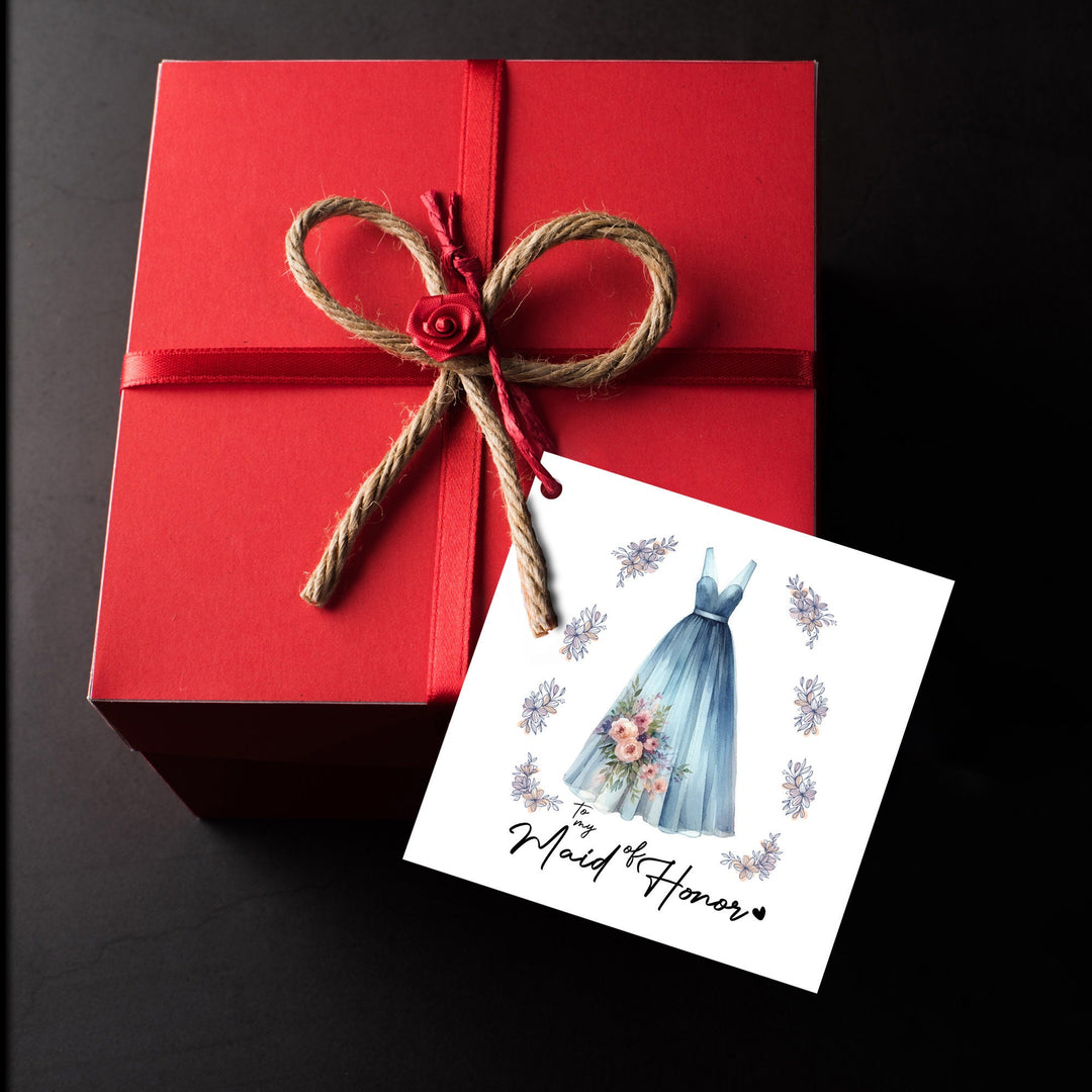Bridesmaid Thank You Card, Thank you for being my Bridesmaid , Bridesmaid GIFT BOX TAG, Bridesmaid Card, Bride Tribe Thank You Card- on Lucasgift