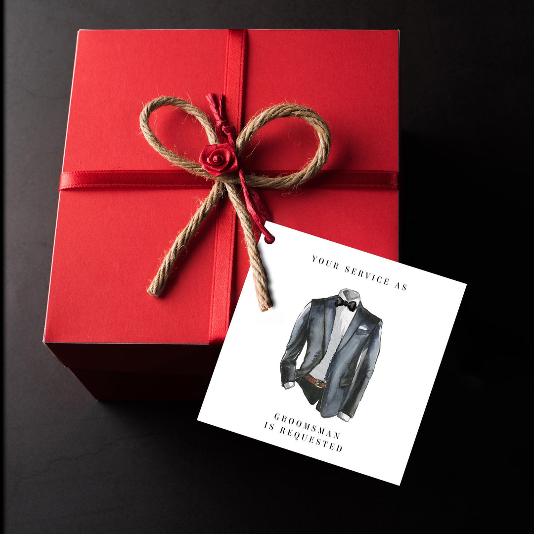 BULK GROOMSMAN PORPOSAL Cards, Will you be my groomsman, Will you be my Best Man, Your service is requested, best man invitation- on Lucasgift