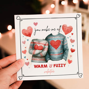 Sweater Valentine's Day Card, Couples Valentine, I Love you, Valentine Card for him, valentine gift for her, cute card, LGBTQIA love Card- on Lucasgift