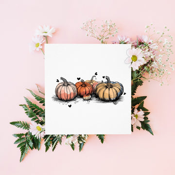 Pumpkin Greeting Card, Thanksgiving card pack, Fall Card Pack, Autumn Pumpkins, Cute Fall Cards, Blank Cards Farmers Market, pumpkin harvest- on Lucasgift