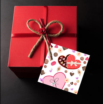 Valentine's Day Cards : Valentine's Sweets and Candy Illustrated Holiday Card Set, Valentine Greeting Card Set of 8 or Single Card- on Lucasgift