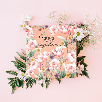 Easter Garden Cards, BULK EASTER GreetingCARDS, Illustrated Happy Easter Cards Set of 8 or Single Easter Greeting Card- on Lucasgift