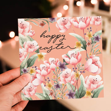 Easter Garden Cards, BULK EASTER GreetingCARDS, Illustrated Happy Easter Cards Set of 8 or Single Easter Greeting Card- on Lucasgift