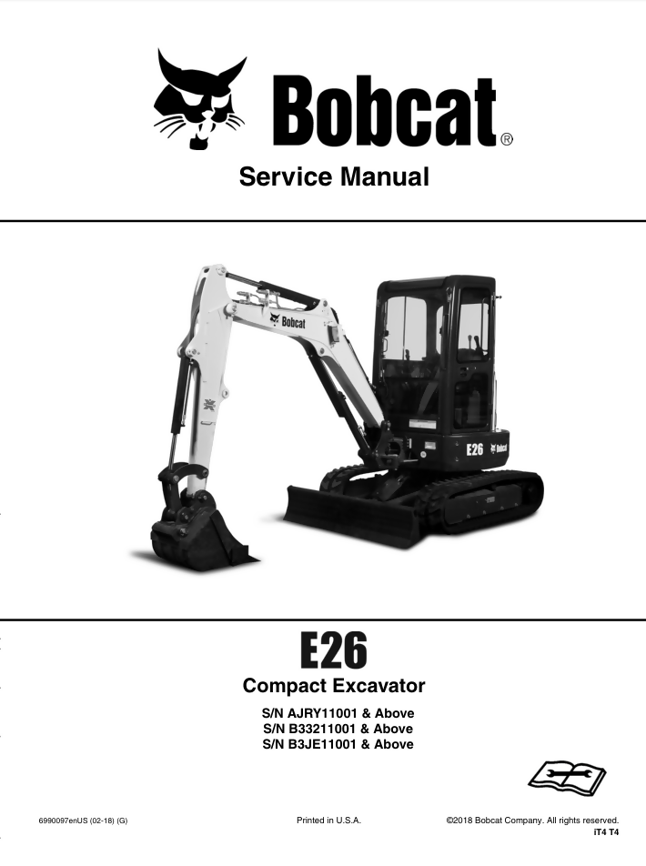 BOBCAT E26 EXCAVATOR SERVICE REPAIR SHOP MANUAL- on Lucasgift