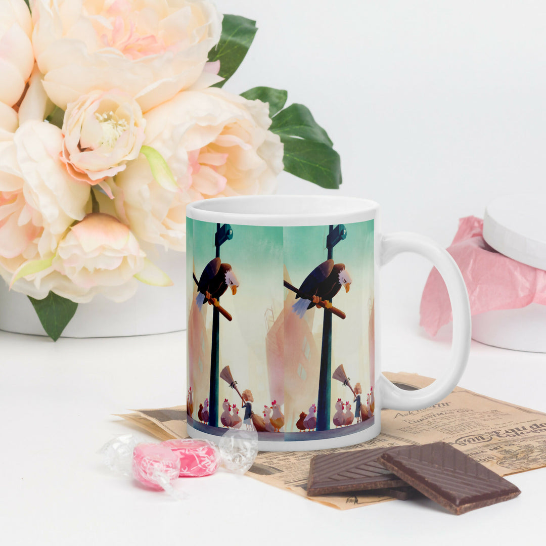Eagle Watch Over Morning Chores – Cozy 11oz Mug- on Lucasgift