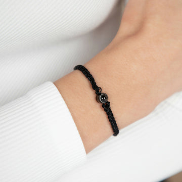 Personalised Rope Photo Bracelet – Custom Photo Projection Bracelet Jewelry Gift- on Lucasgift