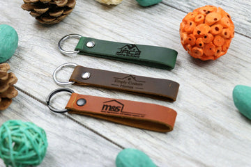 15 pcs+ Bulk Customizable Slim Leather Keychains, Gift For Realtors , Real Leather, Same Day Shipping, Free Shipping US- on Lucasgift