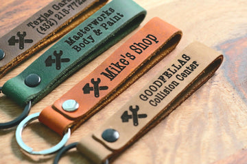 SLIM MECHANIC Personalized Keychain, Mechanic Keyring, Mechanic Key tag, Name Tag, Cute Leather Keychain, Mechanic Keychain- on Lucasgift