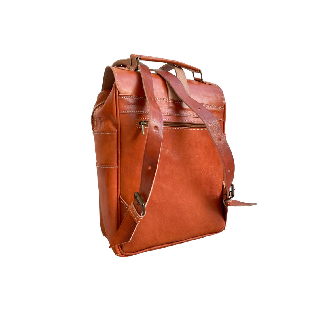 Premium Handmade Genuine Leather Backpack Morocco - Vintage Style- on Lucasgift