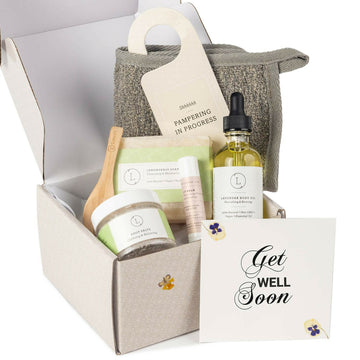 Get well soon - Personalized Self care gift box, Natural skincare gift set- on Lucasgift
