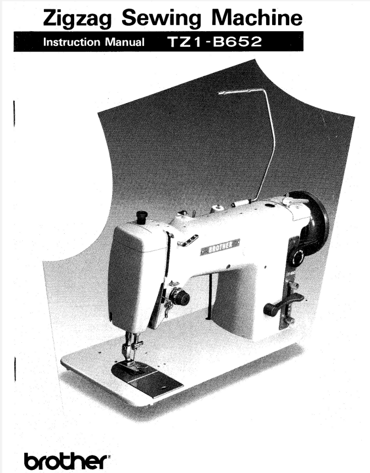 Brother TZ1-B652 Zigzag Sewing Machine Manual