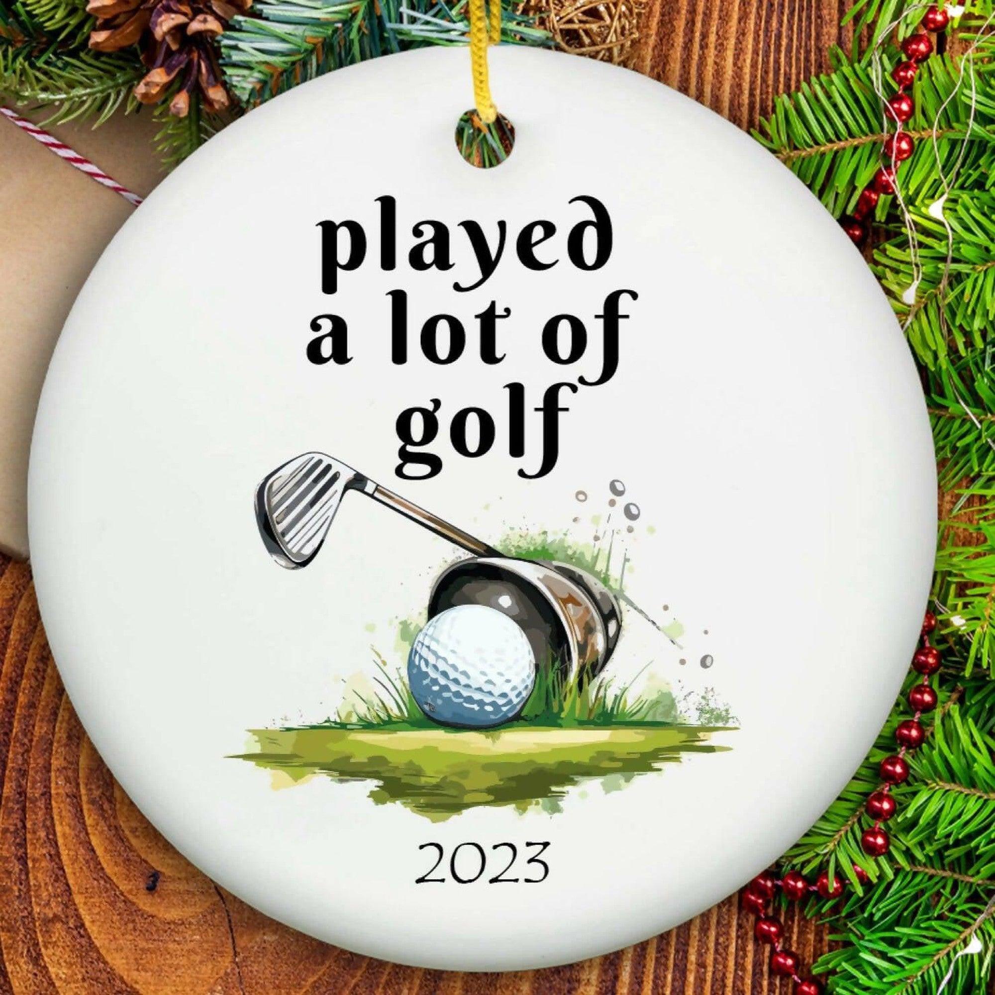 Played a lot of Golf Ornament - Ceramic-One Side Printing- on Lucasgift