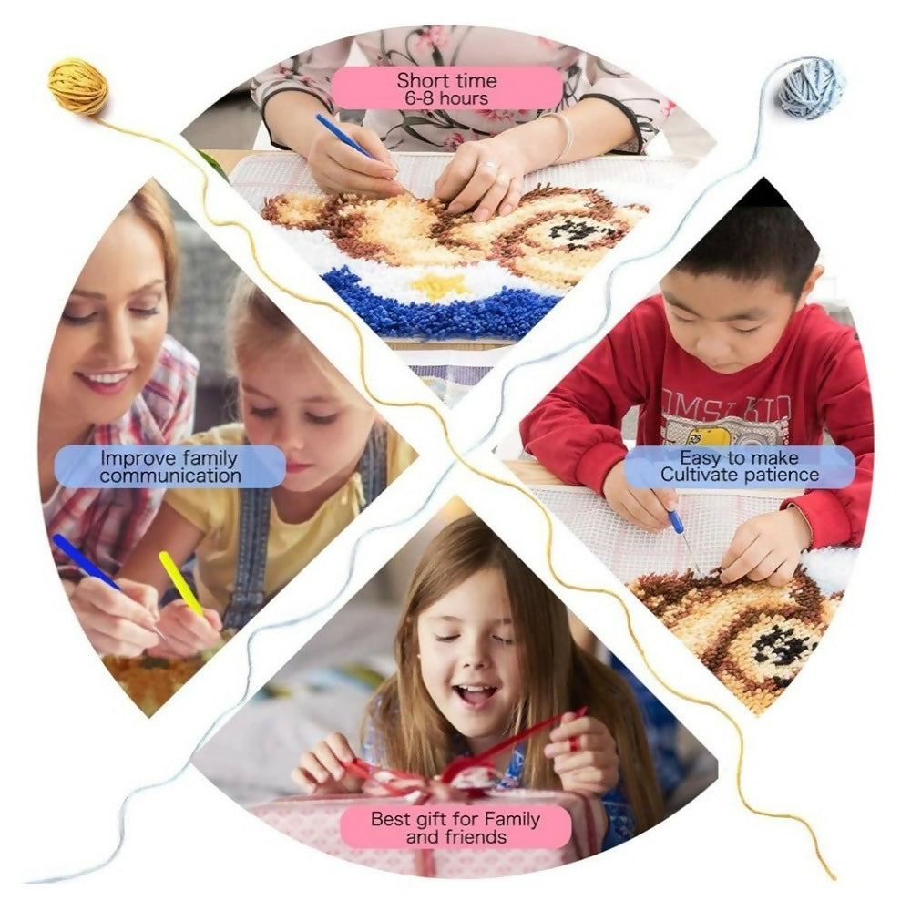 Rug Making Latch Hooking Kit | Dolphins- on Lucasgift