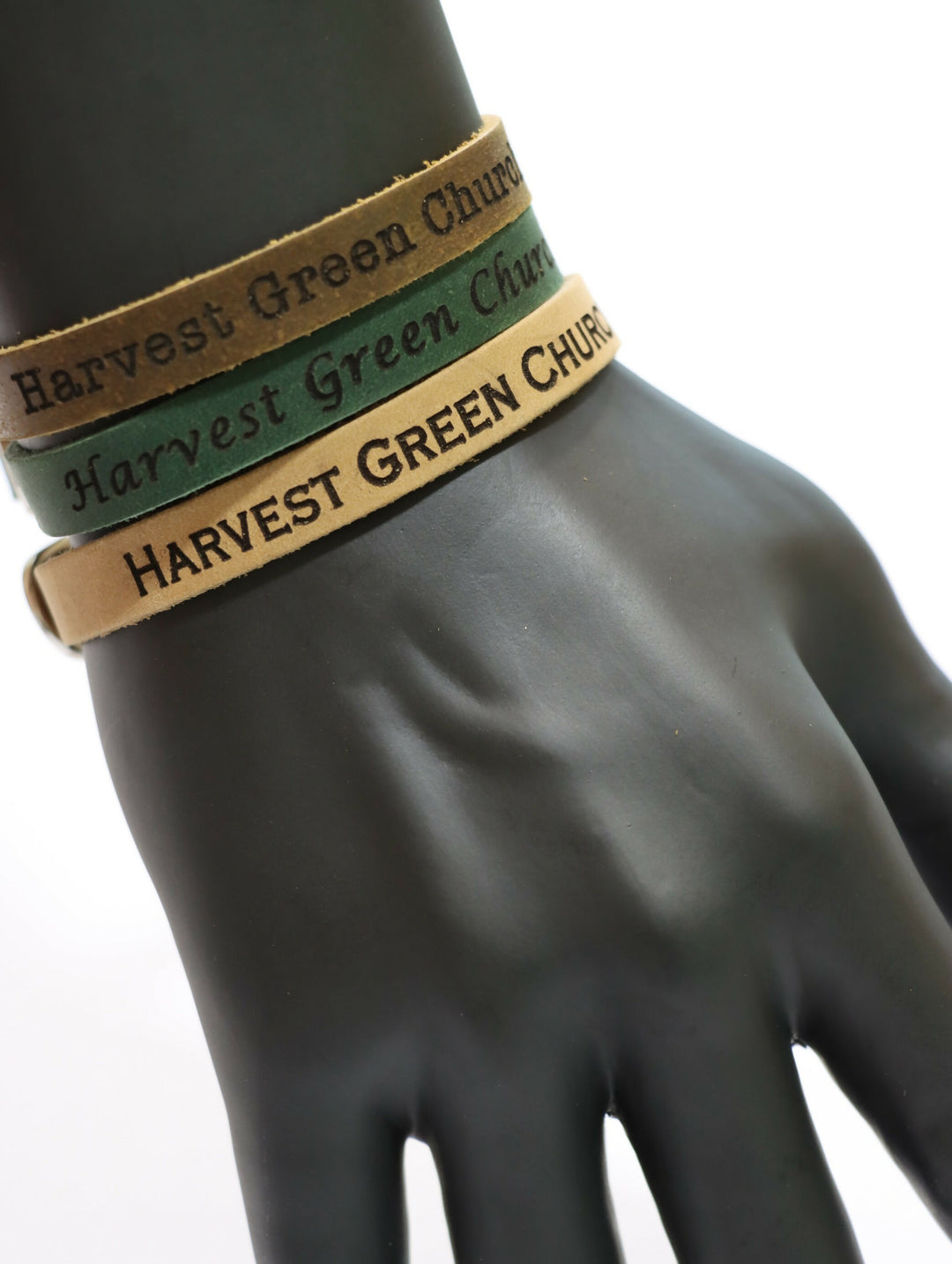Pack of 10 LEATHER COMPANY BRACELETS, Bulk Leather Gifts for Employees/Clients- on Lucasgift