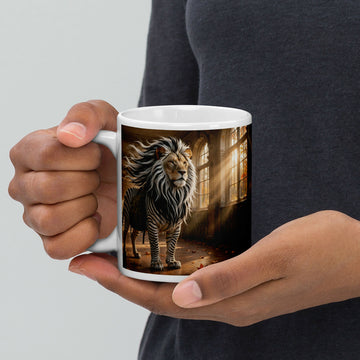 The Brave Little Explorer — Lion Zebra Adventure Mug- on Lucasgift
