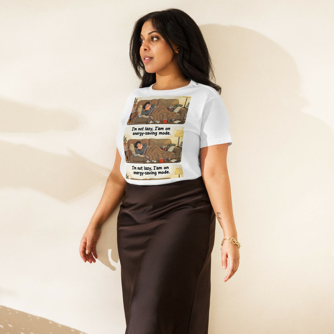 Energy-Saving Mode High-Waisted Tee- on Lucasgift