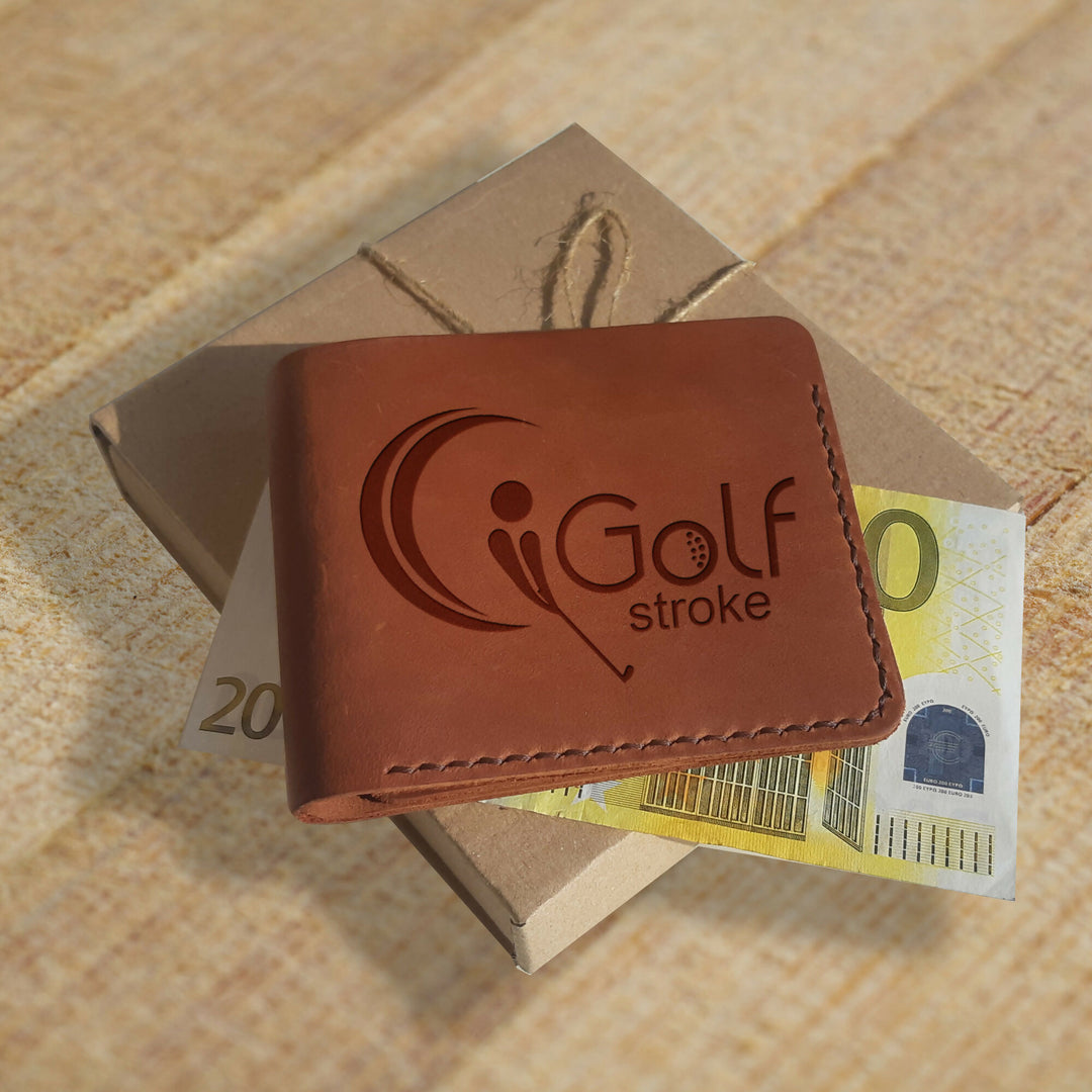 Golf Gifts for Men. Personalized Wallet. Engraved Custom Slim Leather Wallet for Men. Personalized Leather Gift for Him. Grandpa Golf Gift- on Lucasgift
