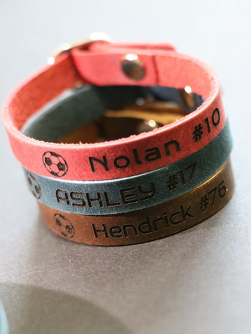Soccer Bracelet, Soccer Team Gifts, Soccer Senior Night Gifts, Personalized Soccer Gifts, Wristband, End of Season, Soccer Banquet- on Lucasgift
