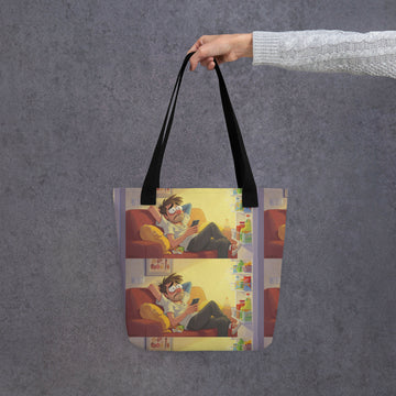 Soft Evenings, Quiet Loops – Cozy Humor Tote- on Lucasgift