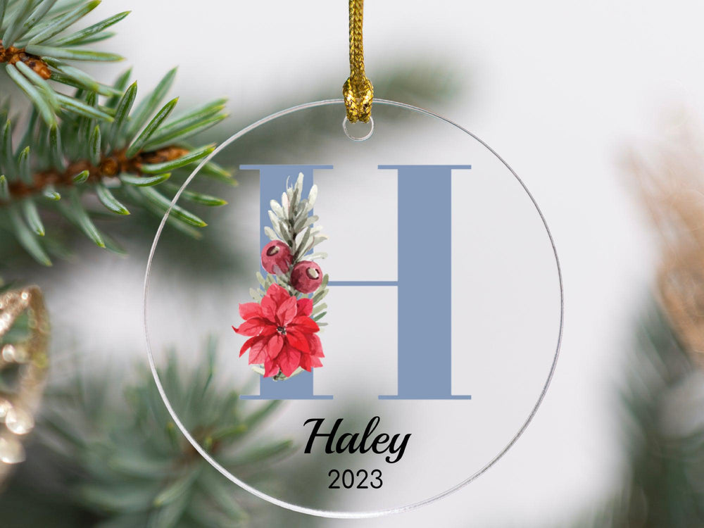 Personalized Christmas Name Ornament Gray - Acrylic-Lucasgift