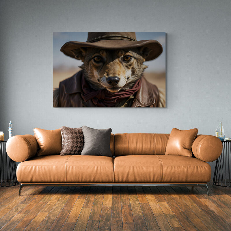 Metal Print Coyote Cowboy- on Lucasgift