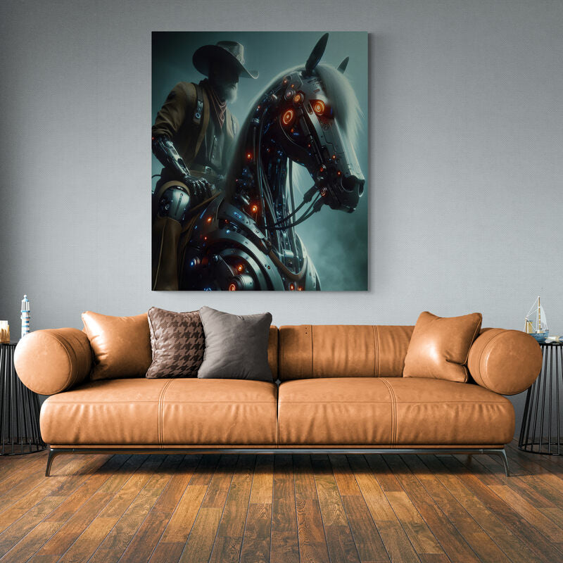Premium Framed Print A very old cowboy- on Lucasgift