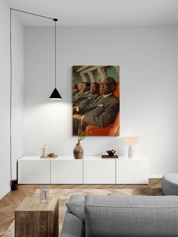 Metal Print Sitting on Leather- on Lucasgift