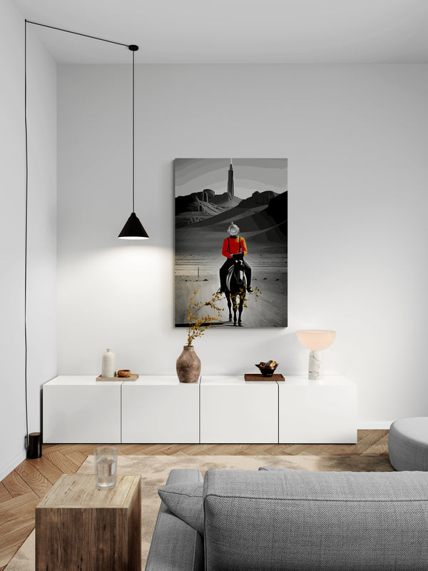 Metal Print Orange Cowboy- on Lucasgift