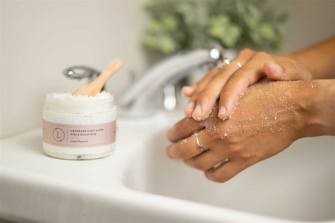 Natural Body Scrub, Lavender Body Salt Scrub- on Lucasgift