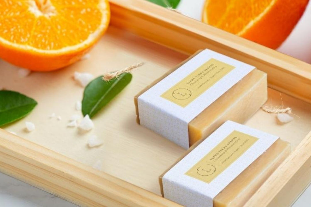 2x Natural Handmade Soap Bar, Orange Ylang Ylang Soap- on Lucasgift