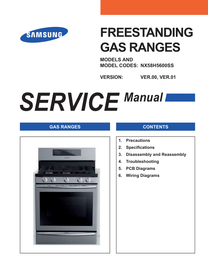 SAMSUNG NX58H5600SS SERVICE REPAIR MANUAL- on Lucasgift