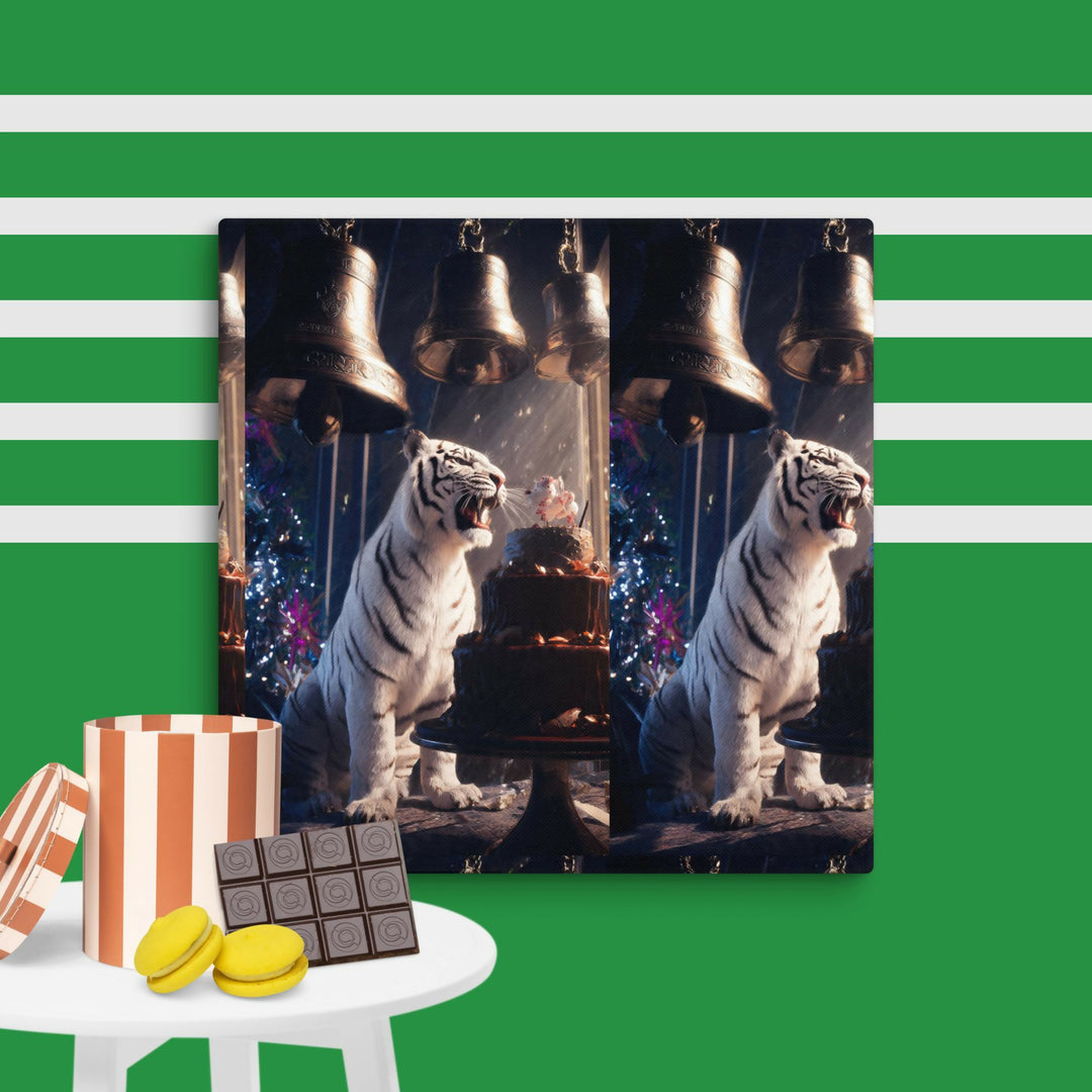 The White Tiger's Grand Chocolate Celebration Canvas