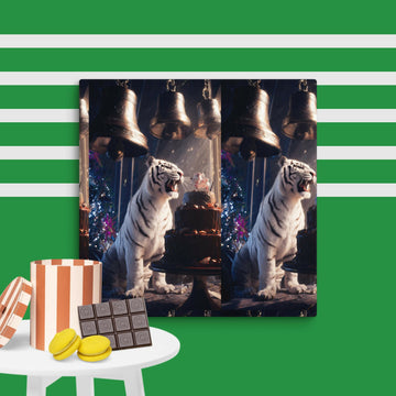 The White Tiger's Grand Chocolate Celebration Canvas