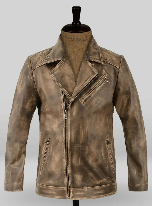 Men's Genuine Leather Bike Jacket – Classic Biker Style