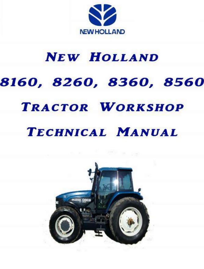 New Holland Tractor 8160 8260 8360 8560 Service Manual Repair- on Lucasgift