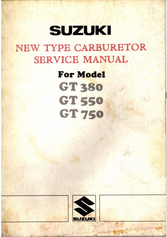 Suzuki GT380 GT550 GT750 Workshop Service Manual- on Lucasgift