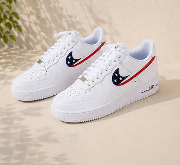 Custom American Flag AF1 Sneakers, Hand Painted Personalized Shoes
