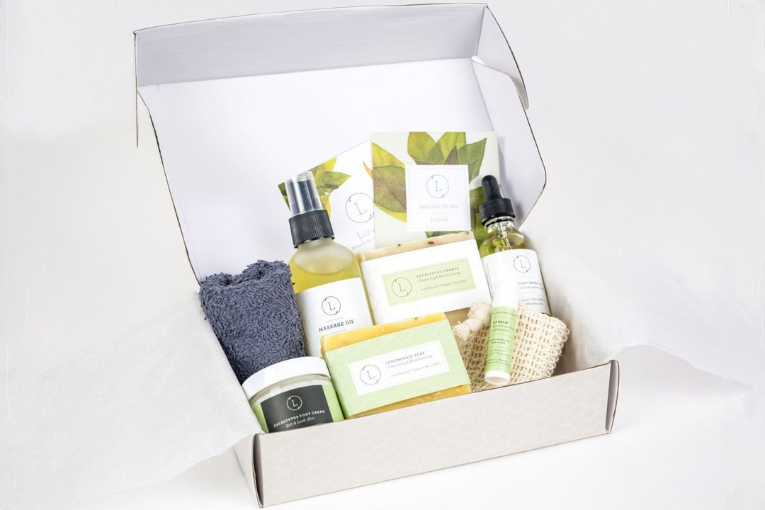 Fresh earthy Natural skincare set, Eucalyptus bath and body, Men Grooming kit/Body oil-No-Body oil on Lucasgift