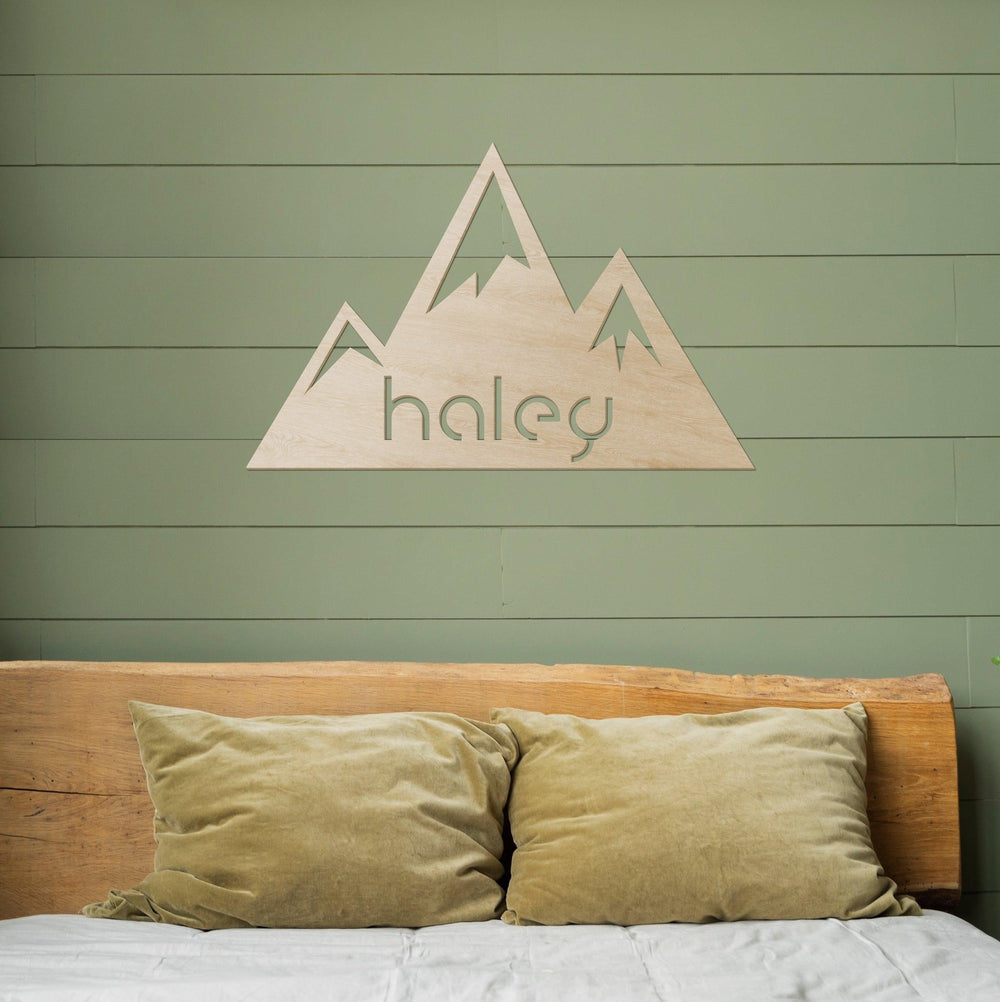 Mountain Name Wood Sign-Lucasgift