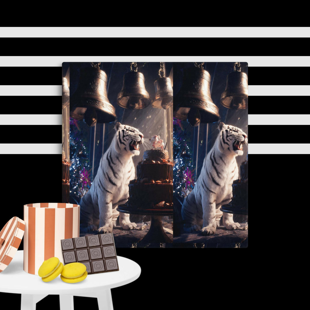 The White Tiger's Grand Chocolate Celebration Canvas