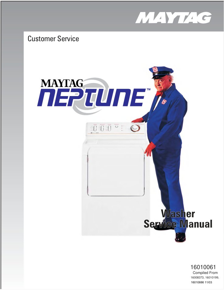 MAYTAG MAH5500BWW MAH5500BWQ SERVICE REPAIR MANUAL- on Lucasgift