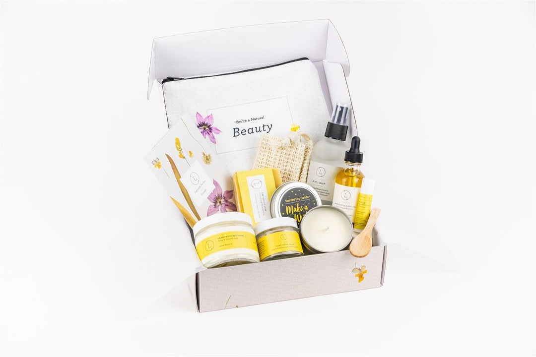 Citrus Care Package, Handmade Natural Bath and Body Gift Box, Thank You Gift,Mother's day Gift box, Holiday spa box- on Lucasgift