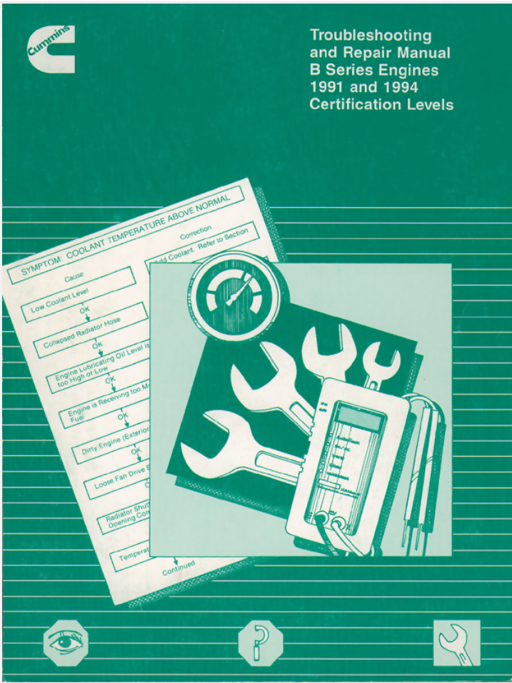 CUMMINS ENGINE B SERIES 6BT5.9 REPAIR SERVICE MANUAL- on Lucasgift