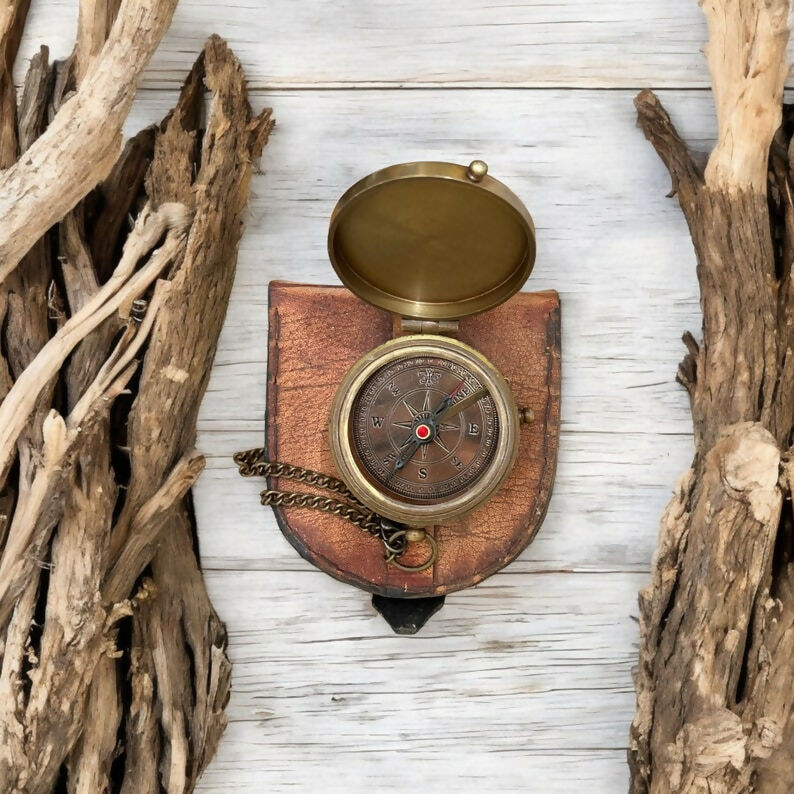 Personalized gift, gift for her, gift for him, personalized gift, aunt gift, Anniversary gift, Compass, Antique Brass Bronze Compass Gift-Lucasgift