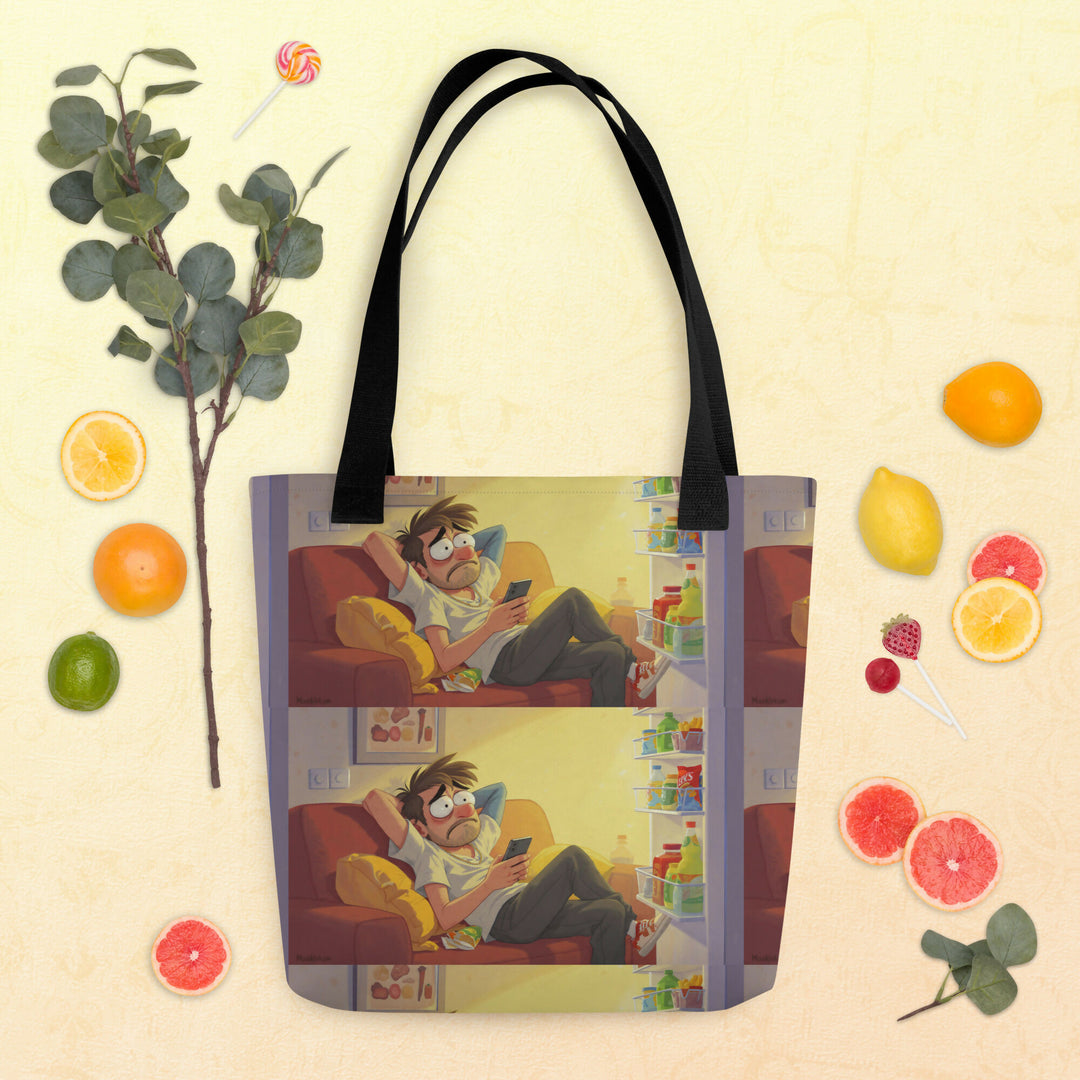 Soft Evenings, Quiet Loops – Cozy Humor Tote- on Lucasgift