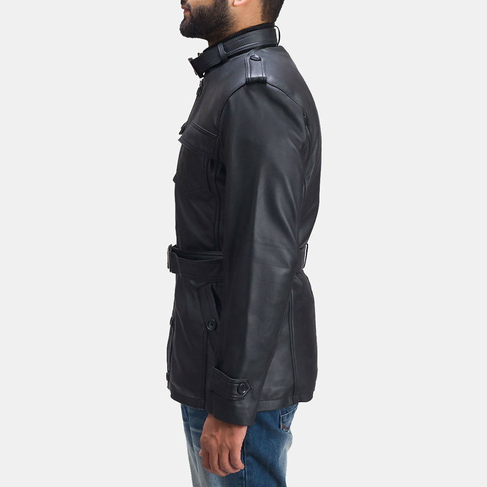 Men's Handmade Hunter Leather Jacket – Premium Genuine Leather Motorcycle Jacket